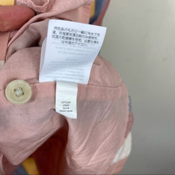 Madewell Tie Front Boho Cutout Button Front Summer Sun Dress Sherbet Stripe 00 - Picture 14 of 14